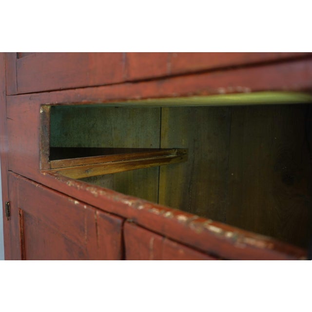 Wood Antique Mid 19th Century Primitive Corner Cabinet For Sale - Image 7 of 18