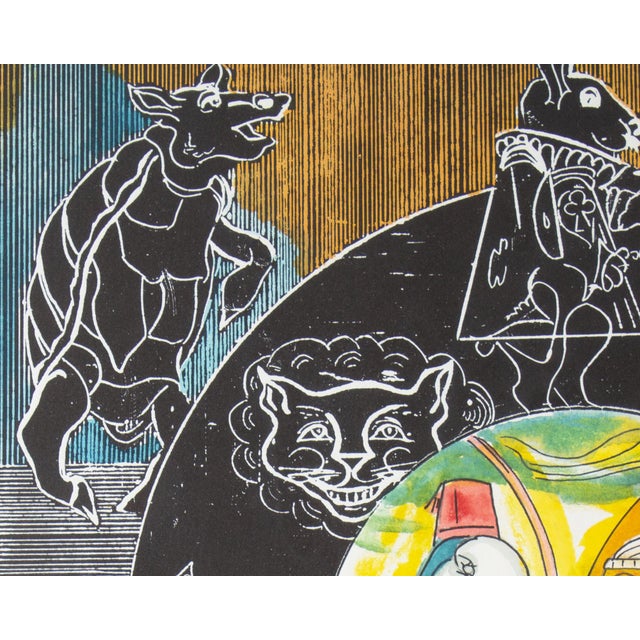 “Alice in Wonderland” Painting and Relief Print by Martin Barooshian For Sale In Indianapolis - Image 6 of 9