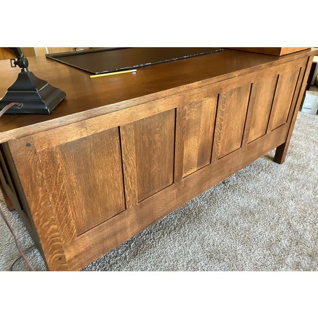 2000 - 2009 Stickley Mission Oak Executive Desk (Finish #32) For Sale - Image 5 of 18
