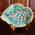 Victorian Begonia Majolica English Leaf Plate With Stand For Sale - Image 3 of 7