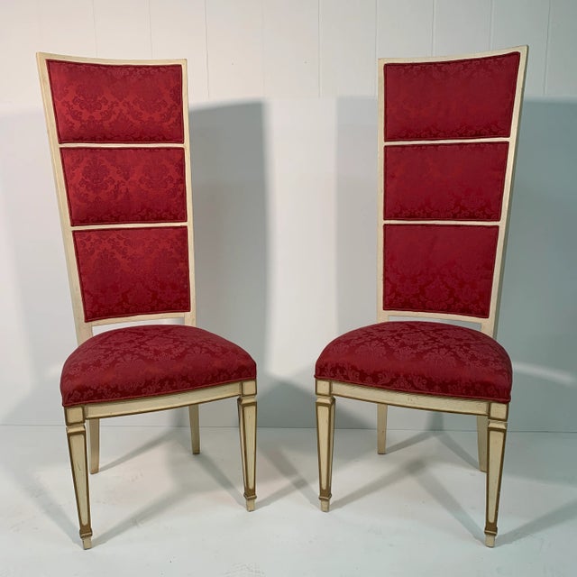 Wood 1970s Tommi Parzinger Styled Chairs - a Pair For Sale - Image 7 of 7