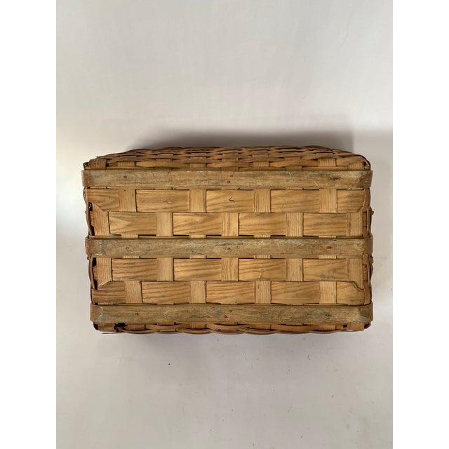 Wood Vintage Large Shoe Basket or Wall Hanging For Sale - Image 7 of 10