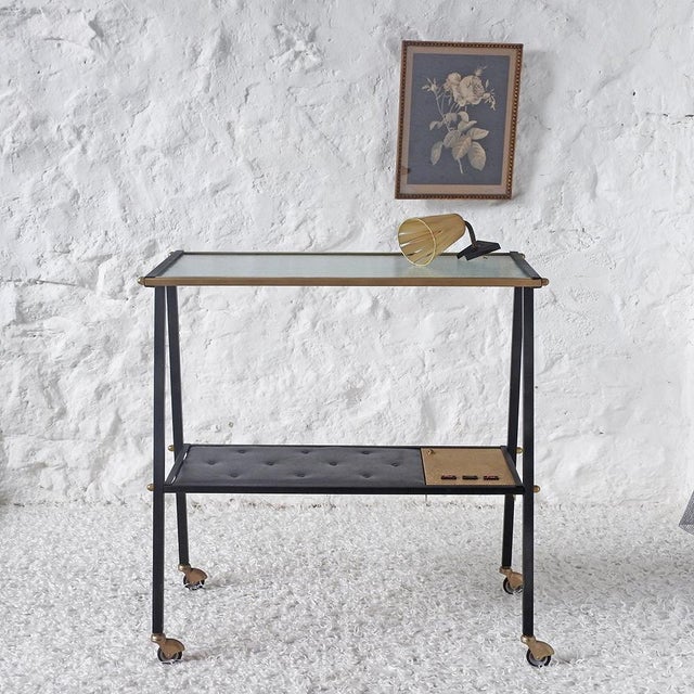 Black Mid-Century Modern Side Table, France, 1960 For Sale - Image 8 of 13