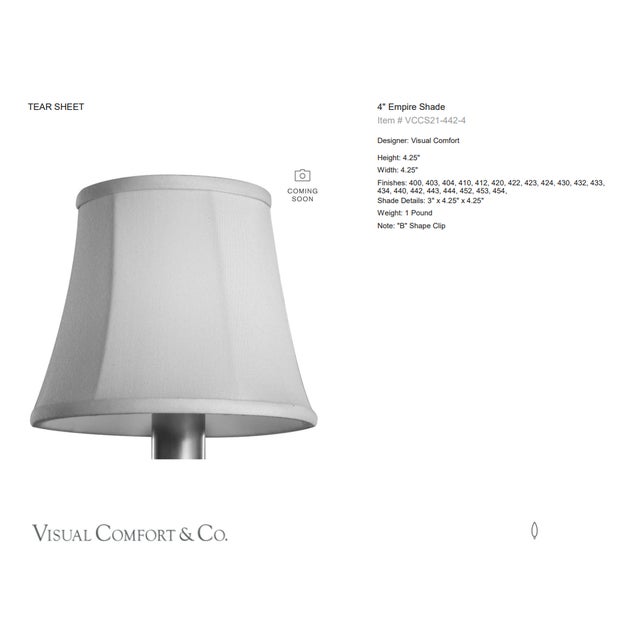 Visual Comfort Signature 4" Pleated Silk Shade Designer: Visual Comfort Signature Height: 4.25" Base: Shade Details: 3" x...