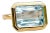Kai One-of-a-Kind Aigs Certified 5.81ct Aquamarine East-West Ring in 14k Gold Size 7 For Sale