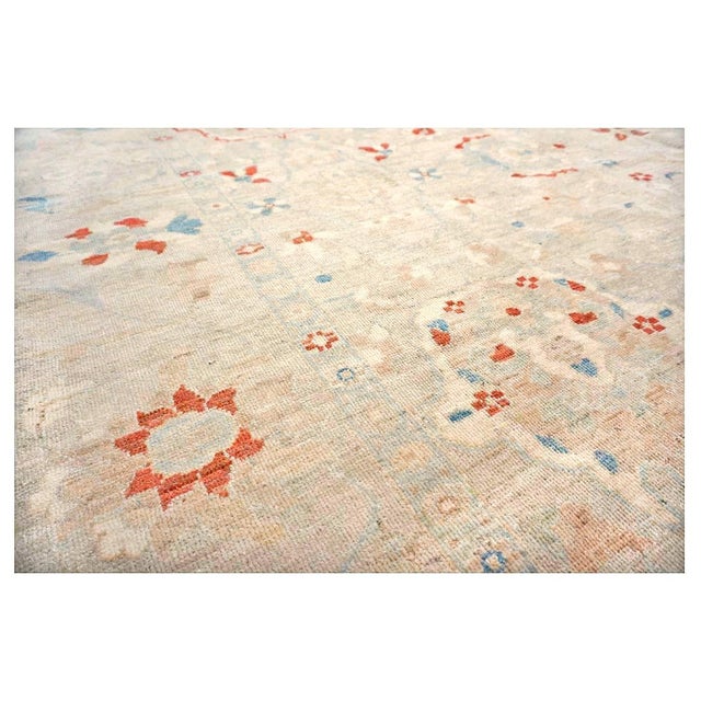 21st Century Persian Sultanabad Master Wool 12x17 Ivory, Red, & Blue Handmade Area Rug #1143967 For Sale - Image 10 of 16