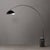 Mid-Century Modern Iconic 95" Arc Floor Lamp, Mid-Century Modern, Black Nickel, Black Marble Base, Drum Shade For Sale - Image 3 of 4