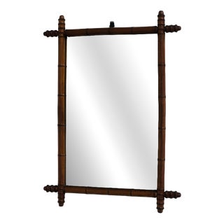 Antique Faux Bamboo Mirror, France For Sale