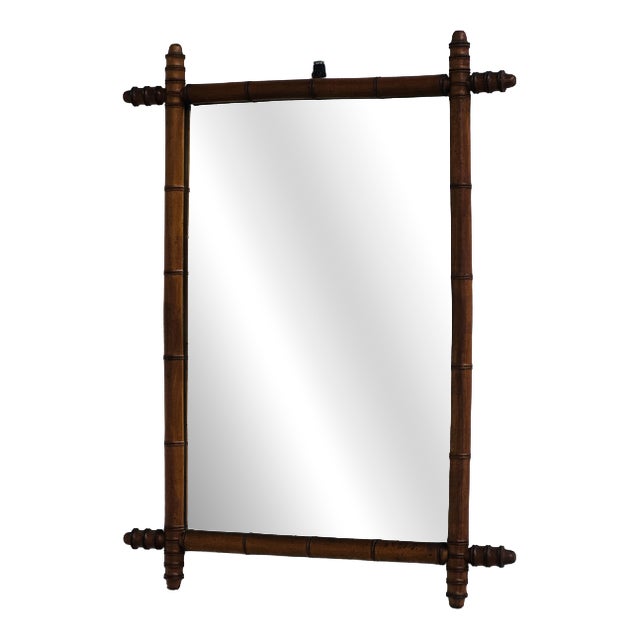 Antique Faux Bamboo Mirror, France For Sale