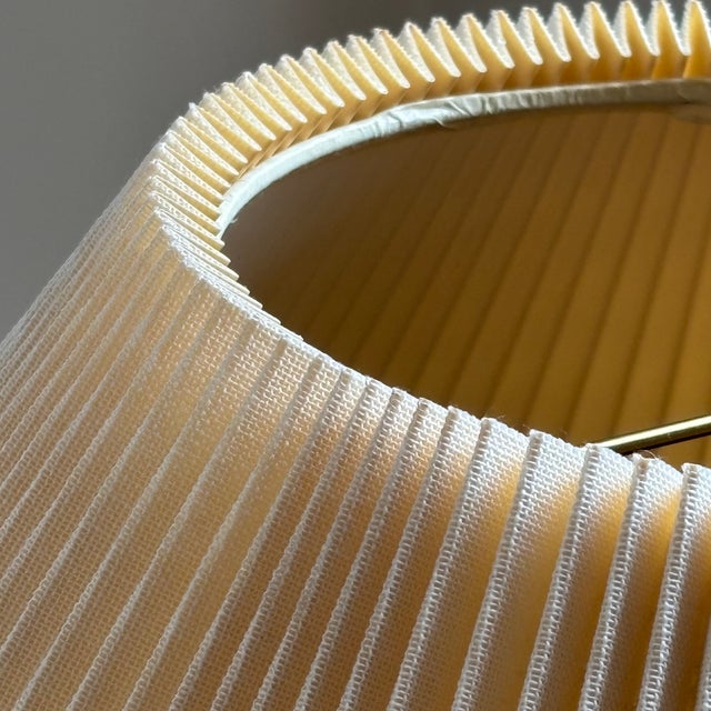 Mid-20th Century Knife Pleated Lamp Shade in Crème For Sale - Image 14 of 17