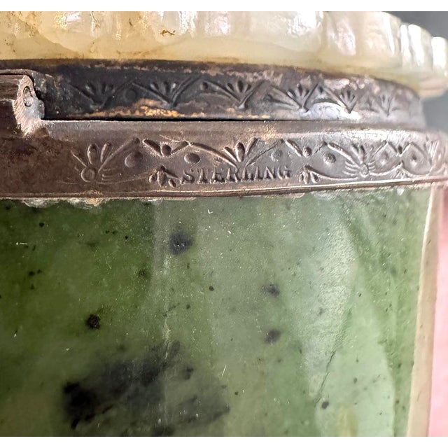 1930s 1930s Art Deco Inkwell by Farmer With Jade and Carnelian For Sale - Image 5 of 5