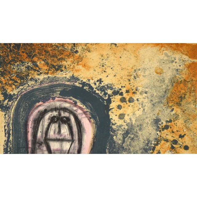 1960s "Personaje en Un Cueva" (Personage in a Cave) Surrealist Lithograph by Rufino Tamayo For Sale - Image 5 of 9