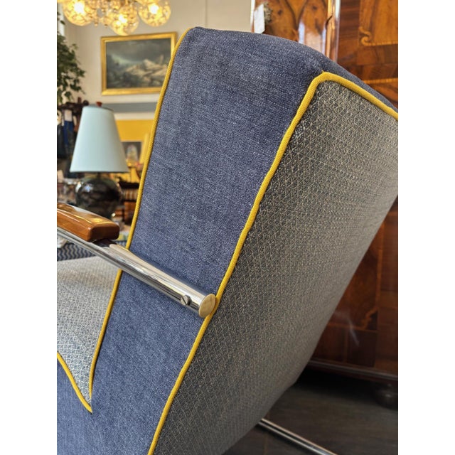 Blue Vintage FN21 Model Armchair from Mücke Melder, 1930s For Sale - Image 8 of 10