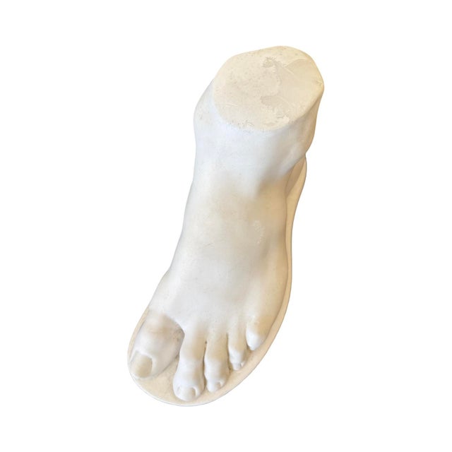 Vintage Italian very Decorative Plaster Foot Sculpture