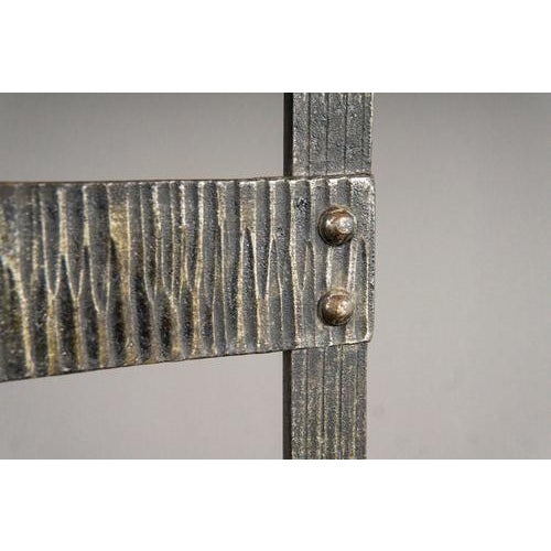 Metal Art Nouveau Wardrobe in Iron For Sale - Image 7 of 18