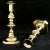 Small Victorian Knop-Stemmed Brass Candlesticks, 1890s, Set of 2 For Sale - Image 3 of 8