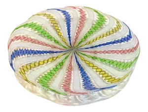 Mid-Century Murano Italy Venini Latticino Bowl
