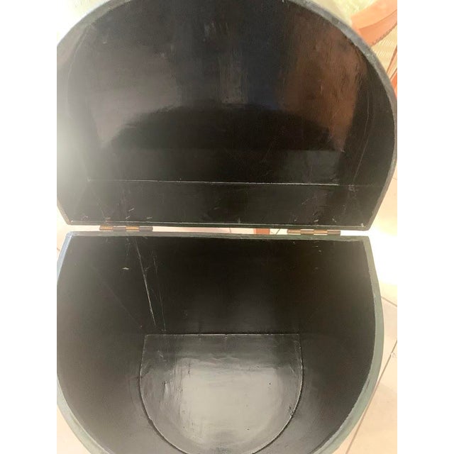 Half-Moon Painted Storage Box, 1970s For Sale - Image 10 of 11