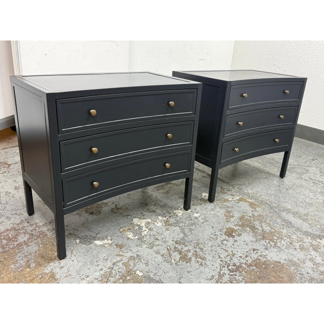 Campaign Made Goods Parker Double Nightstands, Pair For Sale - Image 3 of 12