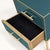 Petrol Teal Murano Glass Bedside Tables with Polished Brass from Justfurnituress SRL, Set of 2 For Sale - Image 6 of 9