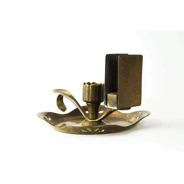 1920s Austrian Art Deco Candleholder with Matchbox Holder for Wine Cellars, 1920s For Sale - Image 5 of 7