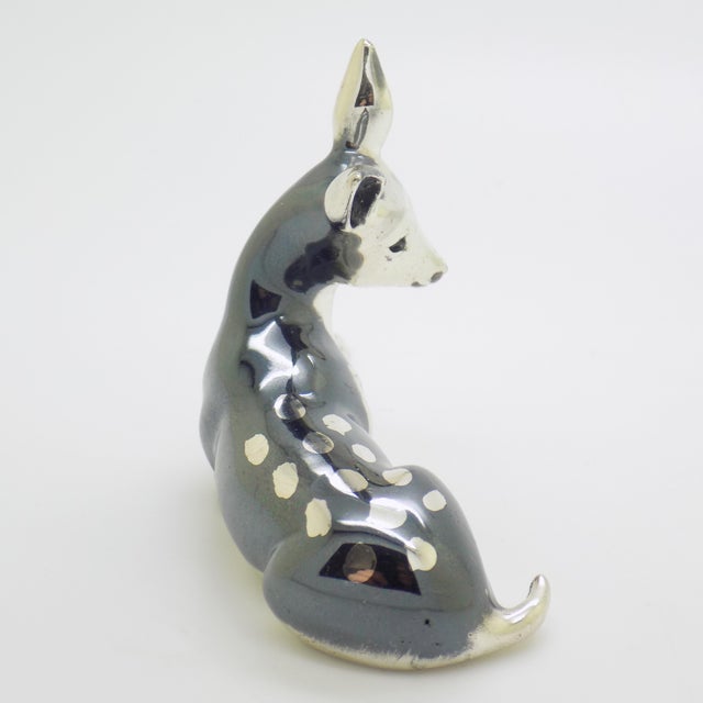 Metal Vintage Italian Sterling Silver 925 Lying Fawn Deer Figurine from Saturno, Arezzo, 1990s For Sale - Image 7 of 14