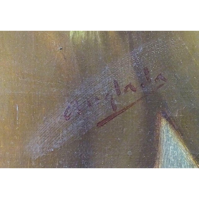 Luis Anglada Pinto, Nude Young Oriental Woman, 1920s, Oil Painting on Canvas, Framed For Sale - Image 7 of 9
