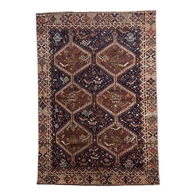Antique Tribal Rug | Allover Design | 4'x5" For Sale