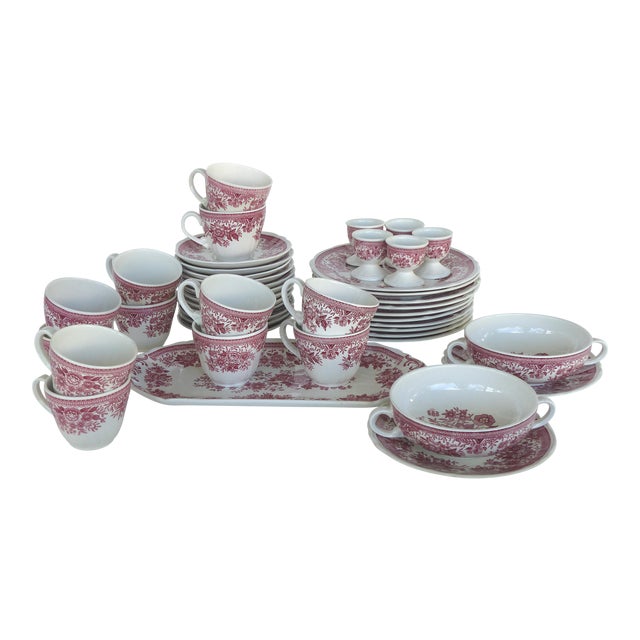 1960 S German Villeroy Boch Porcelain Fasan Luncheon Set Of 44
