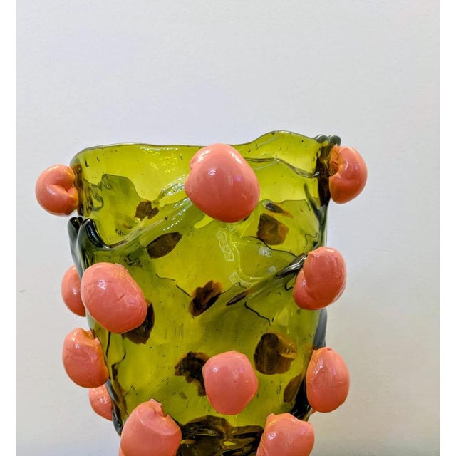 Clear, Pink and Green Nugget Vase by Gaetano Pesce for Fish Design, Italy, 2000s. For Sale - Image 3 of 7