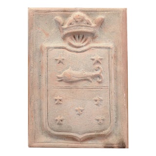 Coat-of-Arms Plaque in Terracotta, 1970s For Sale