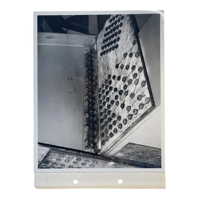 Architectural Black and White Original Photo 8x10, D. 1972, Beams and Girders, Abstract Reality For Sale