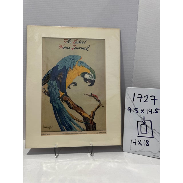 Paper 1919 Original the Ladies' Home Journal Cover, August, Carton Moore-Park, Art Deco, Matted For Sale - Image 7 of 7