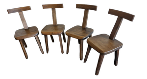 Brutalist Model T Chairs, Finland, 1960s, Set of 4