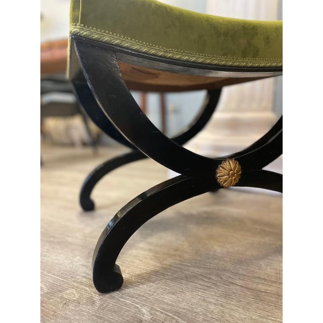 Neoclassical Style Stools in Ebonized Wood, 1950s, Set of 2 For Sale - Image 6 of 18