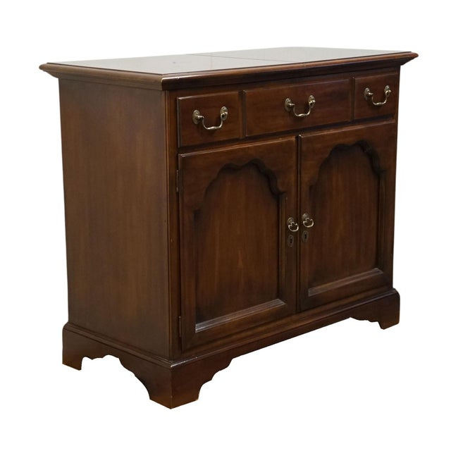 Traditional Drexel Heritage Carleton Cherry Collection Traditional Style 59" Slide Top Server Buffet For Sale - Image 3 of 12