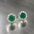 Natural Emerald Diamond Earrings 18k White Gold 3.8 TCW Certified For Sale - Image 9 of 10