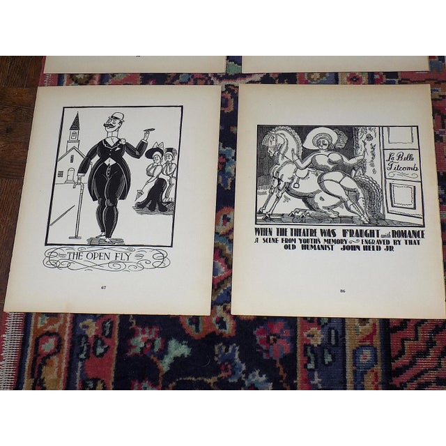 Vintage John Held Jr .Early 20th Century Humorous Americana Woodcuts - Set of 12 For Sale In Cincinnati - Image 6 of 8