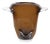 Smokey Umber Flared Edged Glass Vase- Short For Sale