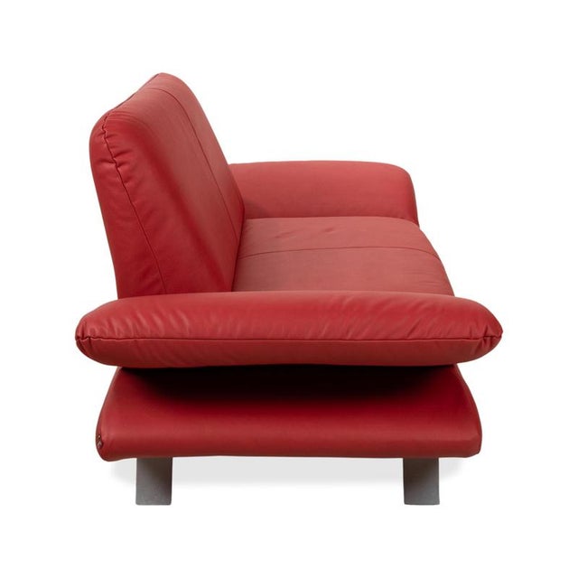 Gavin 107 Vegan Leather Rossini Two-Seater Red Manual Function Sofa from Koinor For Sale - Image 10 of 13