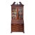 Early George III Mahogany Bureau Bookcase With Carved Swan Neck Pediment For Sale