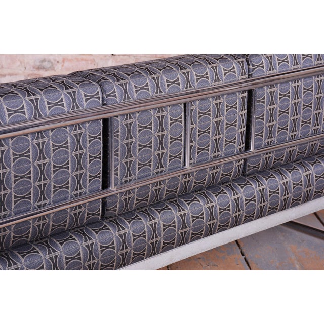 Bauhaus Sofa in Chrome and Fabric from Robert Slezak, Czech, 1930s For Sale - Image 11 of 18