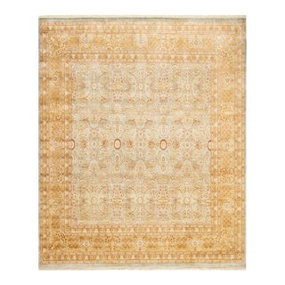 Mogul, One-of-a-Kind Hand-Knotted Area Rug in Light Blue, 8' 1" x 8' 4" For Sale
