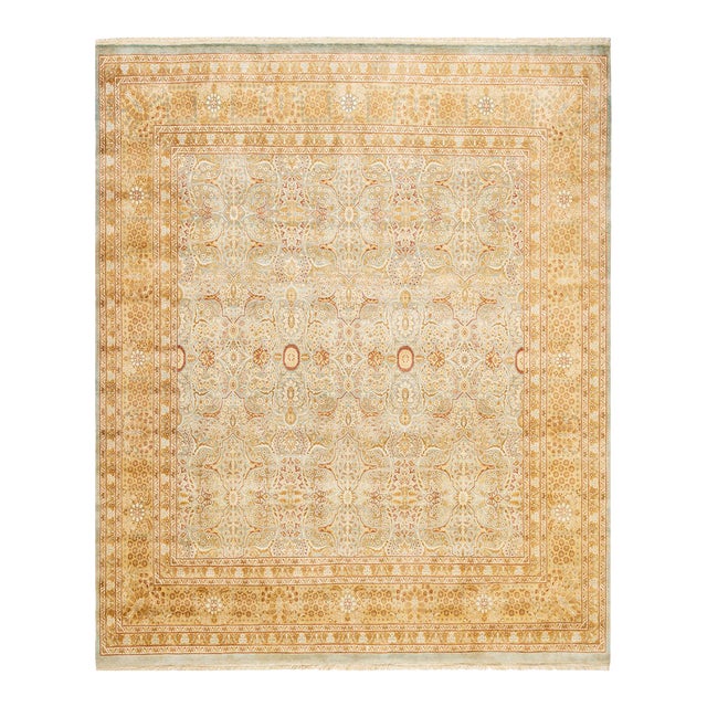 Mogul, One-of-a-Kind Hand-Knotted Area Rug in Light Blue, 8' 1" x 8' 4" For Sale