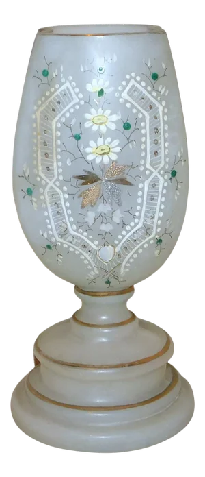 Late 19th Century Victorian Enameled Glass Vase