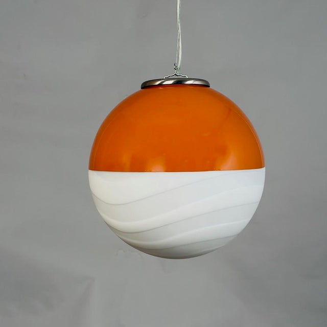 Glass Premium Pendant Light from Mariana Iskra, 1980s For Sale - Image 16 of 18