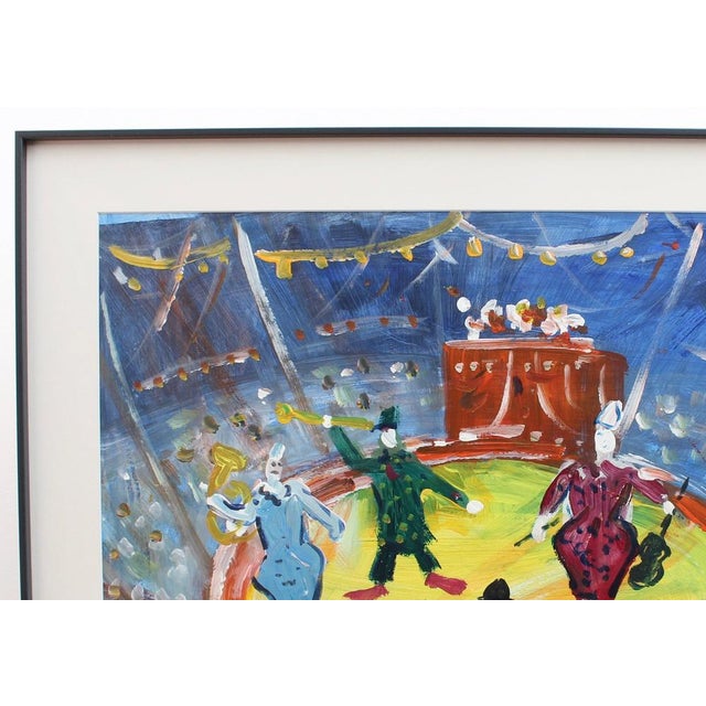 Roland Dubuc, The Circus, 1970s, Gouache on Paper, Framed For Sale - Image 4 of 18