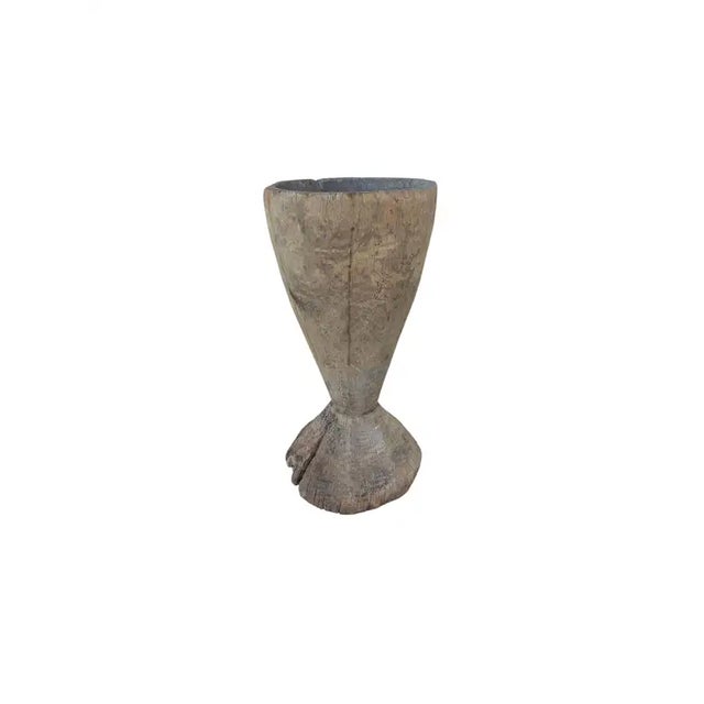 Solid Teak Granary Mortar From Java, Indonesia, C. 1900 For Sale - Image 4 of 6