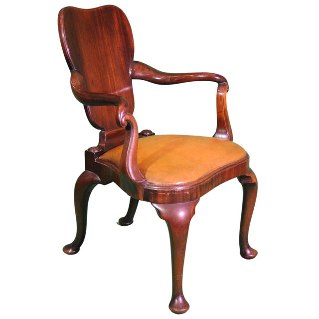 Antique Chippendale Style Georgian Chair, 1890 For Sale - Image 3 of 8