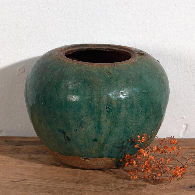 Small Antique Ceramic Vase For Sale - Image 6 of 6